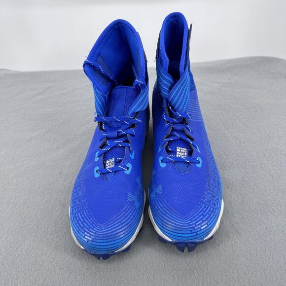 Under Armour Football Cleats Shoes Mens‎ Size 8 Blue High Top Strap 3023718-402 main image 7